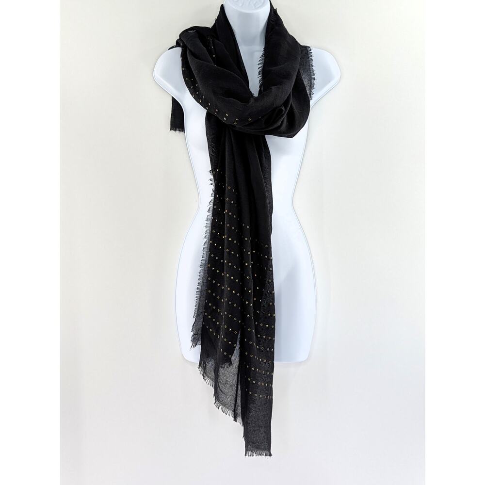 Lulla Collection By Bindya Black Studded Scarf - Picture 9 of 11